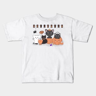 Happy Halloween Cats Kids T-Shirt